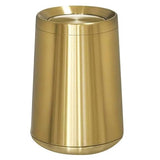 LEASYLIFE 8L/2.1GALbrass Garbage can with Swing lid，Brushed Nickel Gold Trash can,Matte Gold Trash can for Bathroom