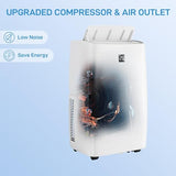 Portable Air Conditioners 12,000 BTUs, Room AC Unit Portable With 4 Modes, Cool/Dehumidifier/Fan/Sleep Mode/24Hrs Timer, Remote Controller,Up to 550 Sq.Ft
