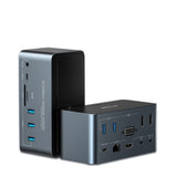 WODHAZNC 14-in-1 C Docking Station PC Computer Accessories Extensor Hub Laptop Type-C SD/TF Slot