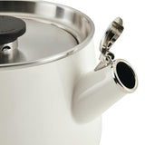 KitchenAid Teakettles Enamel-on-Steel Stovetop Whistling Teakettle, Induction Ready, Stainless steel Lid, 2 Quart - White