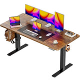 Height Adjustable Computer Desk, 27.6" Deep Desktop