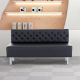 OmySalon Waiting Room Bench with Back, 58.6’’ Office Guest Chair Upholstered Reception Seating,