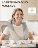 Heycool Cordless Neck Massager with Heat, Deep Kneading Neck Shoulder Massager for Pain, Shiatsu Back Massager Pillow, Gifts for Men, Women