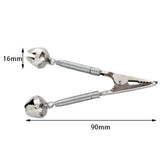 Pro Bamboo Kitchen 10PCS Fishing Rod Alarm Clip Bell Crocodile Bell Sea Rod Alarm Fishing Outdoor Accessory Bite Hook Double Spring Type Clip