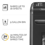 Fellowes Powershred 99Ci 18-Sheet 100% Jam-Proof Heavy Duty Crosscut Paper Shredder Machine for Office