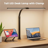 LED Desk Lamp for Home Office, 24W Computer Desk Light with Remote Control, Bright Table Lamp with Clamp