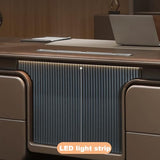 LSIGHTUS 94" Luxury L Shaped Executive Office Desk, Modern Large Home Computer Desk