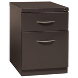 Pemberly Row 20" 2-Drawer Modern Metal Mobile Filing Cabinet, Charcoal Finish