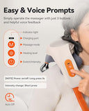 IKEEPFIT 6D Shiatsu Neck Massager with Heat, Cordless Upper Back & Shoulder Massager for Pain Relief Deep Tissue, Dual-Sided Massage Heads, Relaxing Electric Kneading Massage, Best Gifts for Men Women