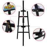 Wooden Easel Stand for Sign, 47" Adjustable Painting & Display Easel for Adults, Beginners and Students