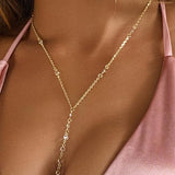YOIHUR 14K Gold Body Chain Jewellery for Women, Sexy Layered Bikini Bra Beach Adjustable Belly Waist Chain, Beach Body Acessories for Women