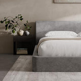 RECCI AirFrame Queen Upholstered Bed Frame with Ergonomic Angled Headboard