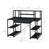 47" Home Office Desk with 8 Compartments, Computer Study Desk for Home