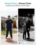 Doorbell Camera Wireless with Solar Panel, Nonstop Power Video Doorbell with Head-to-Toe View, No Monthly Fee