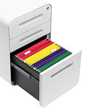 Laura Davidson Furniture Stockpile 3 Drawer File Cabinet with Lock - Under Office Desk Metal Filing Cabinet