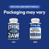Strong Jaw Tooth Restore for Adults with Remineralizing Gum Support 180 Capsules Made in USA - Teeth Vitamins for Strong Teeth Bone Health Supplement Calcium Vitamin D3 Hydroxyapatite Enamel Repair