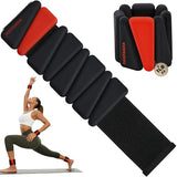 INDEPANDIA Wrist Ankle Weights for Women & Men, 2lbs Adjustable Weighted Bangles to Boost Calorie Burn & Strength, Arm & Leg Weights Black & Red