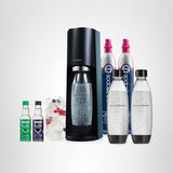 SodaStream - Terra Sparkling Water Maker | VALUE BUNDLE | CQC CO2 system | Includes 2x CO2 Cylinders, 3x 32 Fl Oz Dishwasher Safe Bottles, 2x Bubly Flavor Drops | Combine with Pepsi Flavors | Black