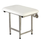 Kingston Brass KBSS2216P 22-Inch X 16-Inch Wall Mount Fold Down Shower Seat with Legs Support in Brushed Stainless Steel