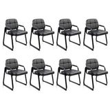 CLATINA Waiting Room Guest Chair with Bonded Leather Padded Arm Rest