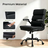 Office Chair Adjustable Desk Chair Mid Back Executive Comfortable Bonded Leather Ergonomic Back Support Home Computer Chair