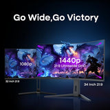 Amzfast 34 Inch 240Hz Curved Gaming Monitor UWQHD (3440x1440), AMZG34C8 Pro
