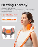 IKEEPFIT 6D Shiatsu Neck Massager with Heat, Cordless Upper Back & Shoulder Massager for Pain Relief Deep Tissue, Dual-Sided Massage Heads, Relaxing Electric Kneading Massage, Best Gifts for Men Women