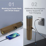 Telescopic Camping Lights,Portable Camping Lantern with Storage Bag,10500mAh Rechargeable Outdoor Adventure Emergency Light,Waterproof LED Work Lights with Magnetic (Khaki)