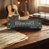 Personalized custom professional tuning harmonica - 10-hole - C key stainless steel harmonica, suitable for beginners, students, and as a gift for friends. It is a meaningful musical instrument gift.