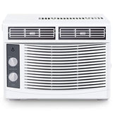 Window Air Conditioner, 5000 BTU Window-Mounted Room Air Conditioners Cool up to 150 Sq. Ft, Mechanical Control Panel AC Unit with Complete Install Kit, 2 Efficient Cooling & Fan Settings, 115V