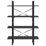 Modern Grey Wooden Bookshelf 100x30x140 cm - 4-Tier Room Divider & Storage Shelf for Living Room & Office - Stylish Space-Saving File Cabinet & Organizer