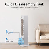 Windowless Portable Air Conditioner, 32 Inch Cooling Fans that Blow Cold Air, 3-in-1 Tower Fan with Remote, 3 Speeds, 120° Oscillation Swamp Cooler, 12H Timer Evaporative Cooler for Bedroom Indoor Use