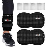 Ankle Weights Wrist Weights for Men Women, 1 Pair Adjustable Removable Steel Weighted Plates Arm Leg Weights for Walking Running Pilates