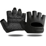 RYMNT Minimal Weight Lifting Gloves,Short Micro Workout Gloves Grip Pads with Full Palm Protection & Extra Grip, BK-Medium