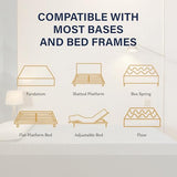 EGOHOME Cal King 12" Copper Gel Memory Foam Mattress Pressure Relief Medium