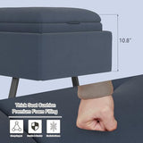6-Seat Waiting Room Bench - 2Pcs Reception Chairs with Thickened Seat & Storage Space
