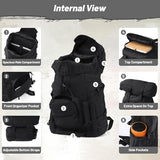 AUMENTAR 50L Tactical Backpack for Men and Women, Water-Resistant Molle Rucksack, Large Military Assault Pack for Hiking, Hunting, Camping, Gym & Outdoor Survival Black