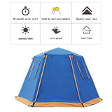 Quickly Set up an Outdoor Camping Tent with a Large Space, Suitable for 4 to 8 People. This is a self-Stretching Pole Double-Layer Tent that is Rainproof and Sunproof. It is a Family Tent.