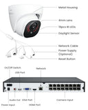 REOLINK 16CH 4K Security Dome Camera System with 4TB HDD RLK16-800D8