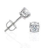 IGI Certified 1 to 2 Carat Natural Diamond Stud Earrings