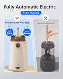 Fully Automatic Pencil Sharpener, Electric Pencil Sharpener for Kids, Auto in & Out, Rechargeable Pencil