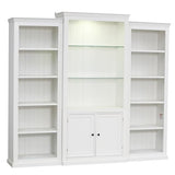 78.75" Tall 3-Piece Bookcase Display Cabinet with 5-Color LED Light