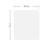 Crystal Clear 1/5" Thick 47" x 40" Heavy Duty Hard Chair Mat, Can be Used on Carpet or Hard Floor MuArts