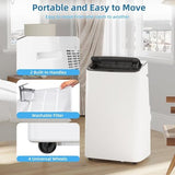 GarveeTech 14000 BTU Portable Air Conditioner - 4 in-1 Cooling, Dehumidifier, Fan & Sleep Mode, Quiet AC Unit for Rooms up to 750 Sq.Ft, 24H Timer, Remote & Window Kit Included, Black Cover