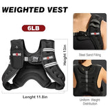 Weighted Vest for Men Women, No-Bounce 6LB 8LB 12LB 16LB 20LB 25LB 30LB Weights Vest with Adjustable Buckles & Reflective Stripes | Weight Vest for Walking Running Hiking Workout