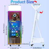 Magic Mirror Photo Booth,32in Interactive Touch Screen Mirror Photo Booth Machine