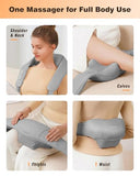 KNQZE Neck and Shoulder Massager with Heat, Cordless Back and Neck Massager, Upgraded Graphene Heating, 4D Shiatsu Deep Kneading Massage for Shoulder, Back Pain Relief (Gray)
