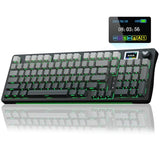 Wireless Mechanical Keyboard with Screen & Knob,2.4GHz/USB-C/BT5.0 Hot Swappable Creamy Keyboard