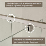 56-60" W x 71" H Pivot Swing Glass Shower Door,Pivot Frame Shower Door with 1/4"(6mm) Clear SGCC Tempered Glass,Chrome Finish Shower Doors,Reversible Installation