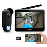 Wireless Smart Video Doorbell Intercom System, WiFi 1080P Video Doorbell Camera with Monitor,